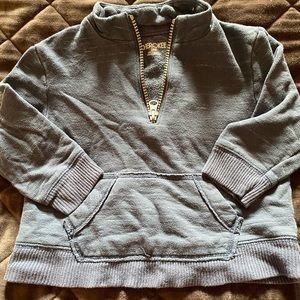 Cherokee gray half zip sweatshirt with pocket